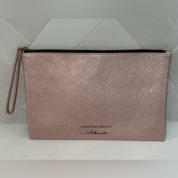 Christian Siriano Silhouette Rose Gold Makeup Bag - Picture 1 of 12